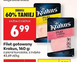 Biedronka Filet gotowany Krakus, 160 g: filet kurczaka, z indyka oferta