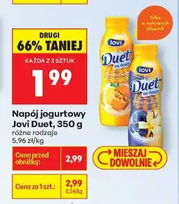 Biedronka Napój jogurtowy Jovi Duet, 350 g: różne rodzaje oferta