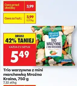 Biedronka Trio warzywne z mini marchewką Mrożna Kraina, 750 g oferta