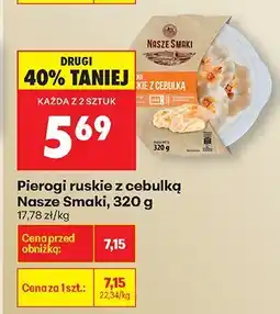 Biedronka Pierogi ruskie z cebulką Nasze Smaki, 320 g oferta