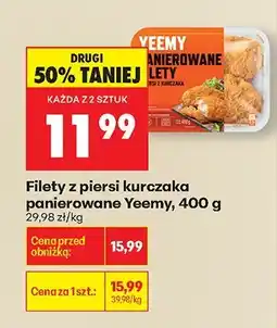 Biedronka Filety z piersi kurczaka panierowane Yeemy, 400 g oferta