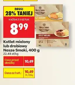 Biedronka Kotlet mielony lub drobiowy Nasze Smaki, 400 g oferta
