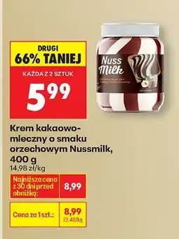 Biedronka Krem kakaowo-mleczny o smaku orzechowym Nussmilk, 400 g oferta