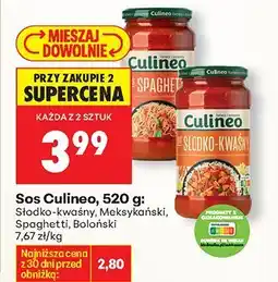 Biedronka Sos Culineo, 520 g: Słodko-kwaśny, Meksykański, Spaghetti, Boloński oferta