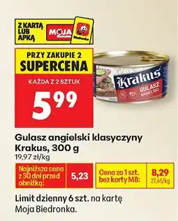 Biedronka Gulasz angielski klasyczny Kratus, 300 g oferta