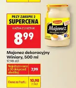 Biedronka Majonez dekoracyjny Winiary, 500 ml oferta