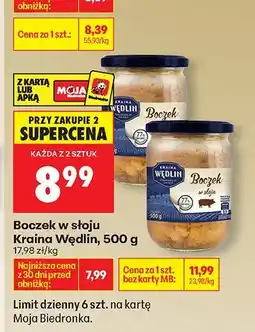 Biedronka Boczek w słoju Kraina Wedlin, 500 g oferta