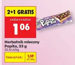 Biedronka Herbatnik mleczny Papita, 33 g oferta