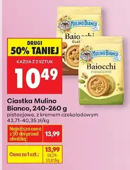 Biedronka Ciastka Mulino Bianco, 240-260 g, nadziewane, z kremem czekoladowym oferta