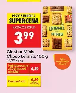 Biedronka Ciastka Minis Choco Leibniz, 100 g oferta