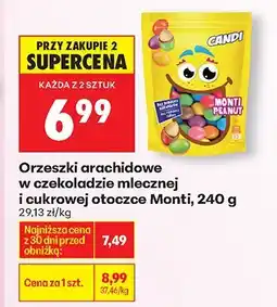 Biedronka Orzeszki arachidowe w czekoladzie mlecznej i jasnej otoczce Monti, 240 g oferta