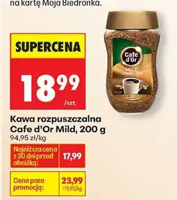 Biedronka Kawa rozpuszczalna Cafe d'Or Mild, 200 g oferta