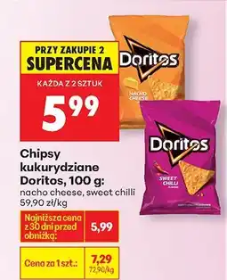 Biedronka Chipsy kukurydziane Doritos, 88 g: nacho cheese, sweet chilli oferta