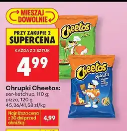 Biedronka Chrupki Cheetos: ser-ketchup, 110 g pizza, 120 g oferta