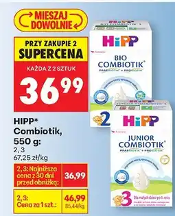 Biedronka Mleko modyfikowane HiPP Combiotik 2, 550 g oferta
