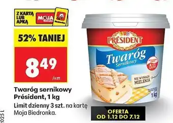 Twaróg sernikowy Président, 1 kg