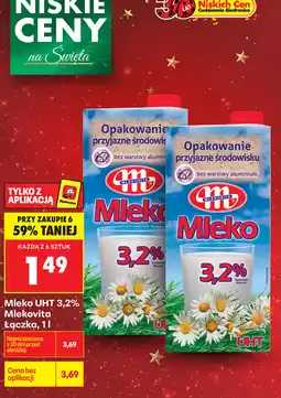 Biedronka Mleko UHT 3,2% Mlekovita Łączka, 1L oferta