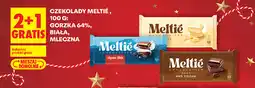 Biedronka Czekolady Meltie, 100 g: gorzka 64%, biała, mleczna oferta
