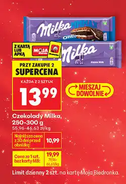 Biedronka Czekolady Milka, 250-300 g oferta