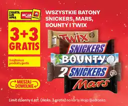 Biedronka Wszystkie batony Snickers, Mars, Bounty i Twix oferta