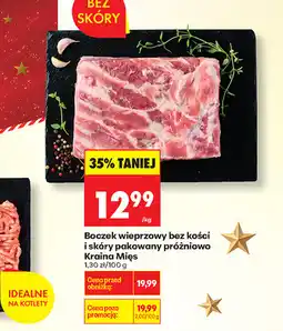 Biedronka Boczek wieprzowy bez kości i skóry pakowany próżniowo Kraina Mięs oferta