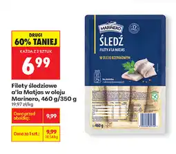 Biedronka Filety śledziowe a'la Matijas w ojelu, Marinero, 460 g oferta