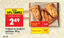 Biedronka Trójkąt ze słodkim serkiem oferta