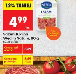 Biedronka Salami Kraina Wędlin Nature oferta
