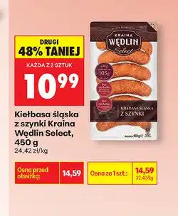 Biedronka Kiełbasa Śląska z szynki Kraina Wędlin Select oferta