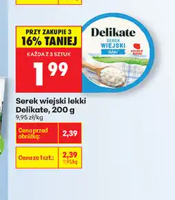 Biedronka Serek wiejski lekki Delikate oferta