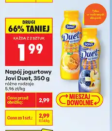 Biedronka Napój jogurtowy Jovi Duet, 350 g oferta