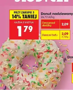 Biedronka Donut nadziewany, 67 g Biedronka oferta
