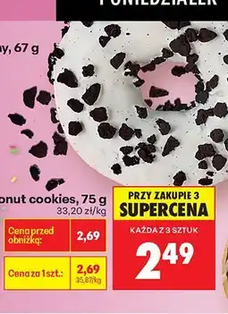 Biedronka Donut cookies, 75 g Biedronka oferta