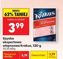Biedronka Szynka eksportowa wieprzowa 120 g Krakus oferta
