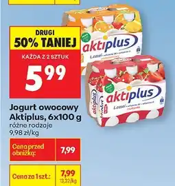 Biedronka Jogurt owocowy 6x100 g różne rodzaje Aktiplus oferta