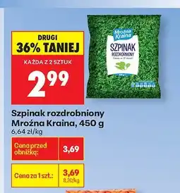 Biedronka Szpinak rozdrobniony 450 g Mroźna Kraina oferta