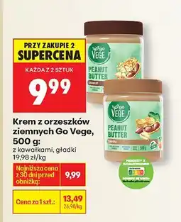 Biedronka Krem z orzeszków ziemnych Go Vege, 500 g z kawałkami oferta