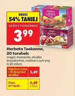 Biedronka Herbata 20 torebek, różne rodzaje Teekanne oferta
