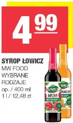 Spar Syrop Łowicz MW Food wybrane rodzaje oferta