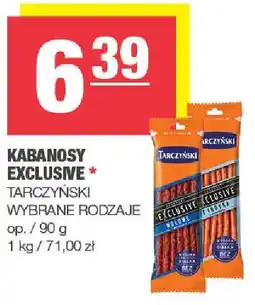 Spar Kabanosy Exclusive Tarczyński wybrane rodzaje oferta