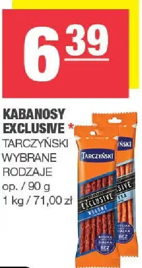 Kabanosy Exclusive Tarczyński wybrane rodzaje TARCZYŃSKI