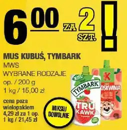 Spar Mus Kubuś, Tymbark MWS wybrane rodzaje oferta