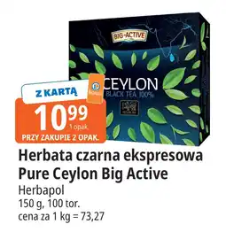 E.Leclerc Herbata czarna ekspresowa Pure Ceylon Big Active oferta