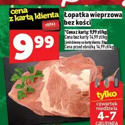 Topaz Łopatka wieprzowa bez kości TOPAZ oferta