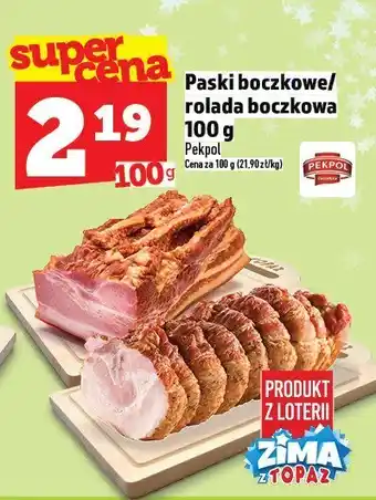 Paski boczkowe/rolada boczkowa 100g Pekpol