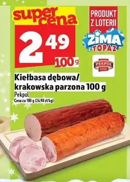 Topaz Kiełbasa dębowa/krakowska orzeźniona 100g Pekpol oferta