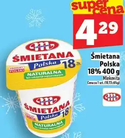 Topaz Śmietana Polska 18% 400g Mlekovita oferta