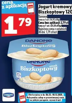Topaz Jogurt kremowy Biszkoptowy Danone 120g oferta