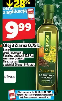Topaz Olej 3 ziarna Kujawski 0,75 L oferta