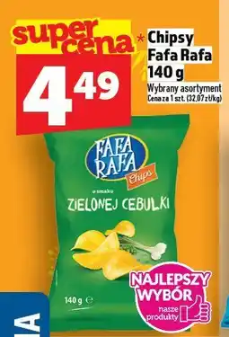 Topaz Chipsy Fafa Rafa Zielone Cebulki 140g oferta